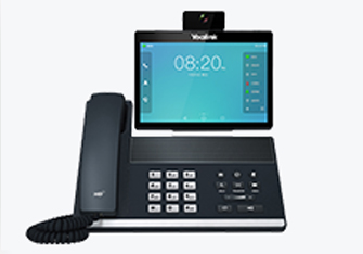 Yealink desk phone with touchscreen